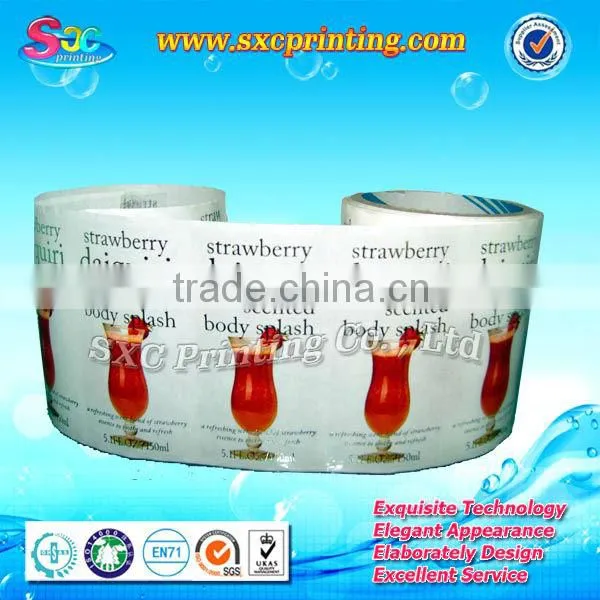 Full color blank customized printing pvc clear sticker roll label paper