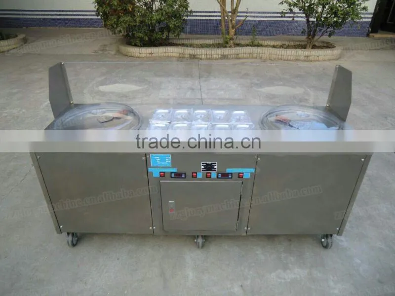 GL-F700 Best Quality Flat Pan Fry Ice Cream Machine