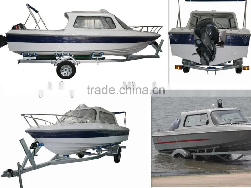 6m best frp police patrol boat with cabin
