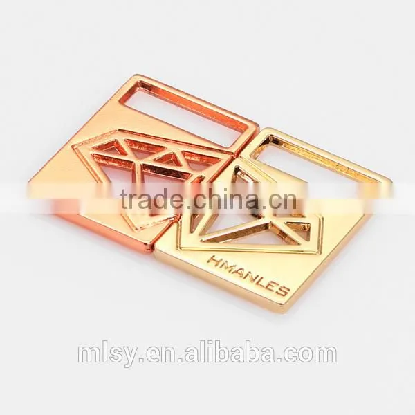 Popular custom clothing metal logo label for garment Brightness E1-80001
