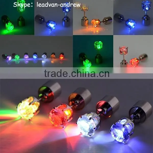 2016 Party Events Supply Novelty Light Up Earrings Colorful LED Earrings