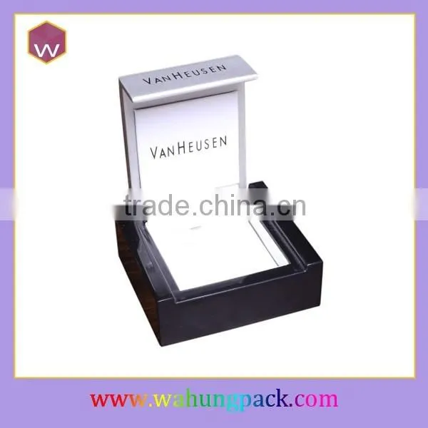 Single Pair of Wooden Box For Cufflink Gift With Quality Brown Glossy Finish
