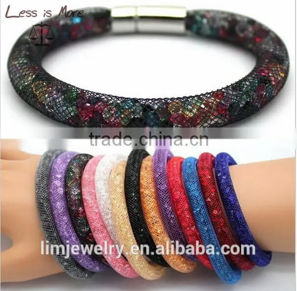 colorful magnetic bracelet with cz stone inside