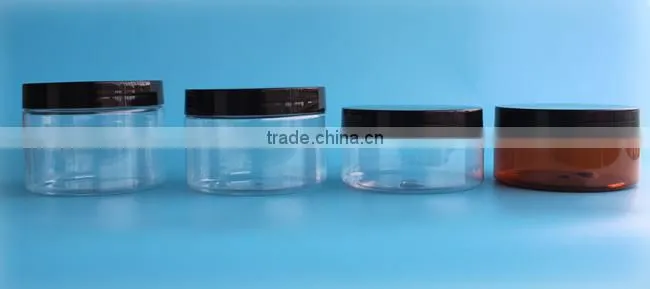 wholesale 350 ml plastic pet cosmetic jars with screw cap