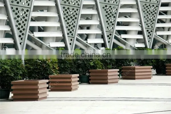 FRSTECH composite wood ceramic flower pot painting designsWPC flower pot
