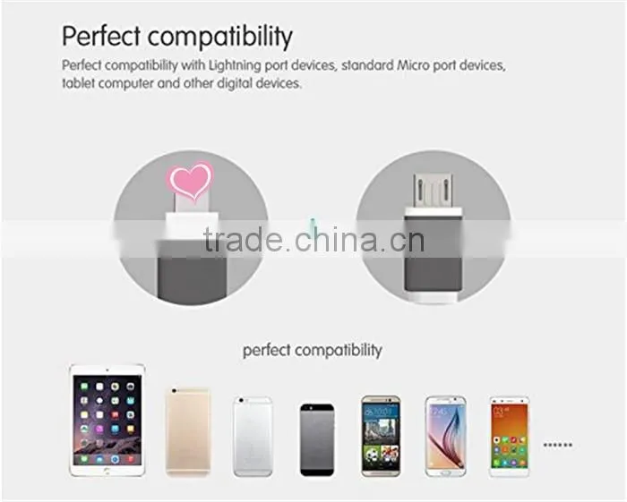Flexiable Design All in One USB Multi Charger Data Cable, 2 in 1 Micro USB Charger for Cell Phone