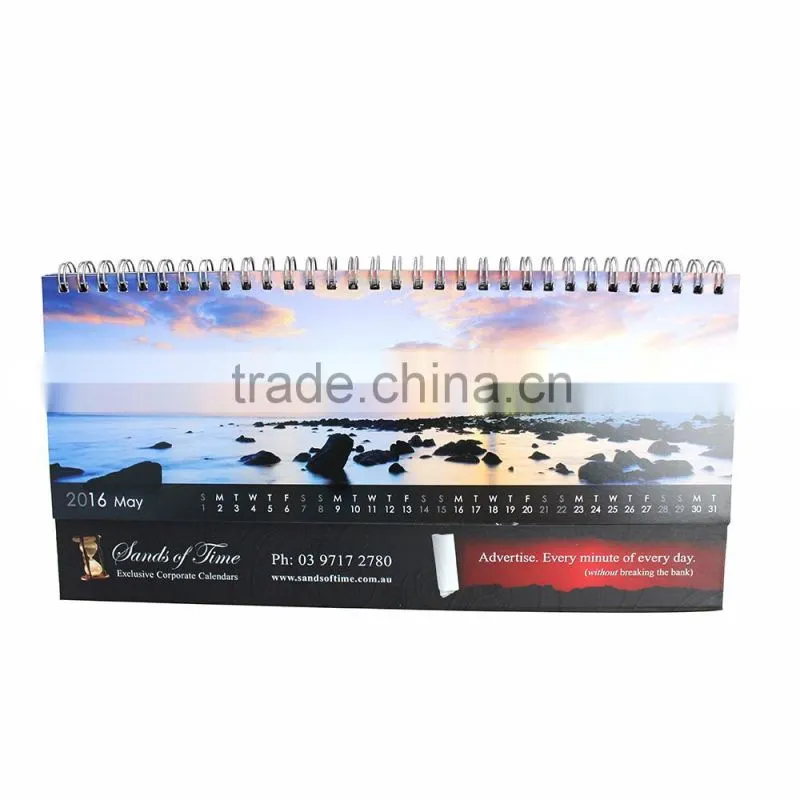 Unique style coated paper desk calendar design