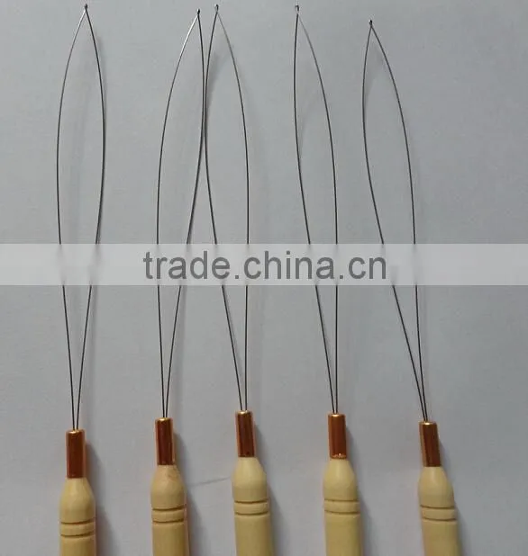 micro rings loop tool loop threader pulling needle used with hair plier and beads for human hair feather extension tools