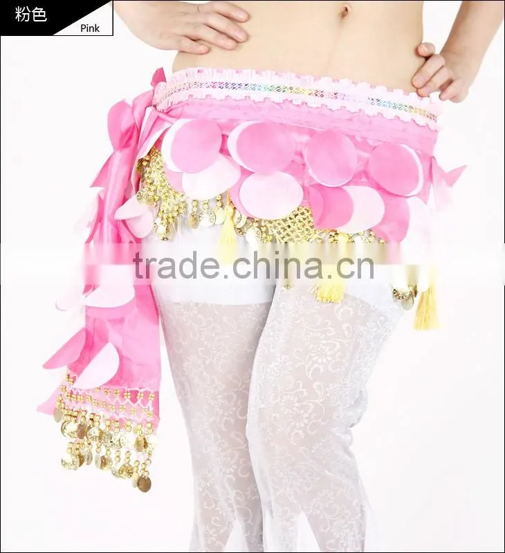 Wuchieal Nice Handmade Belly Dance Coin Belt Hip Scarf
