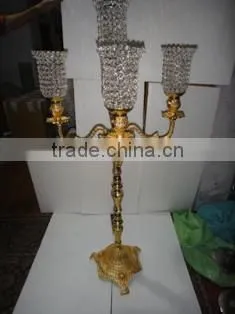 2016 hot product crystal beads candelabra wedding centerpieces