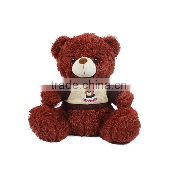 Lovely plush teddy bear with T-shirt