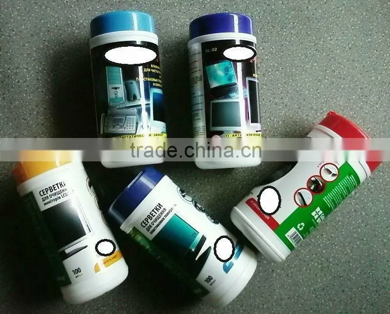100pc/canister LCD cleaner screen wipe cleaner