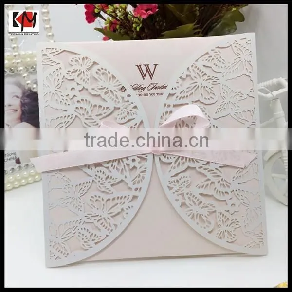 High quality laser cut wedding invitations card wholesale