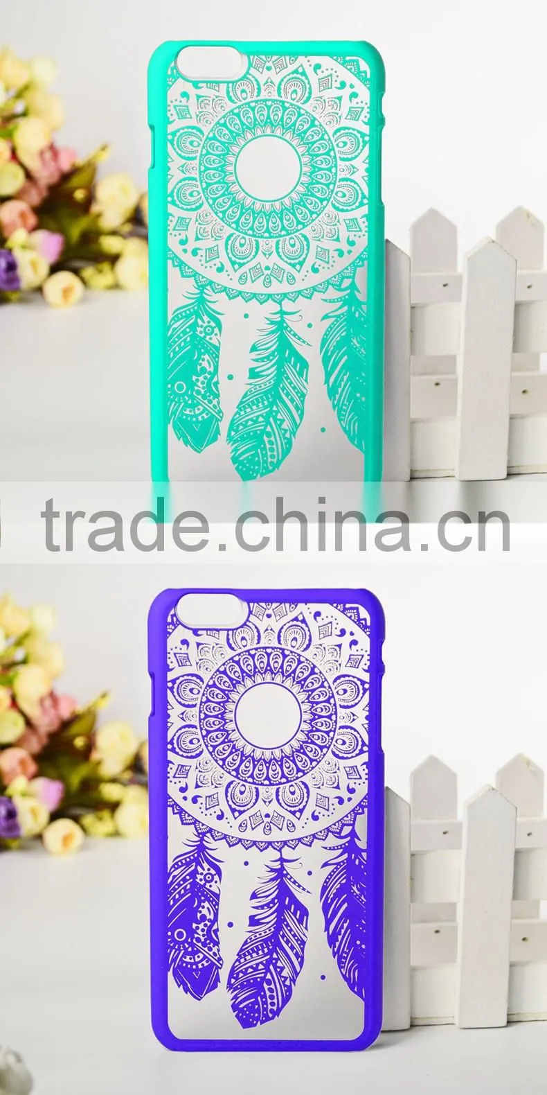 Beautiful Design!Hot Selling Colorful Plastic Cover For iPhone 5/6/6 plus Dreamcatcher