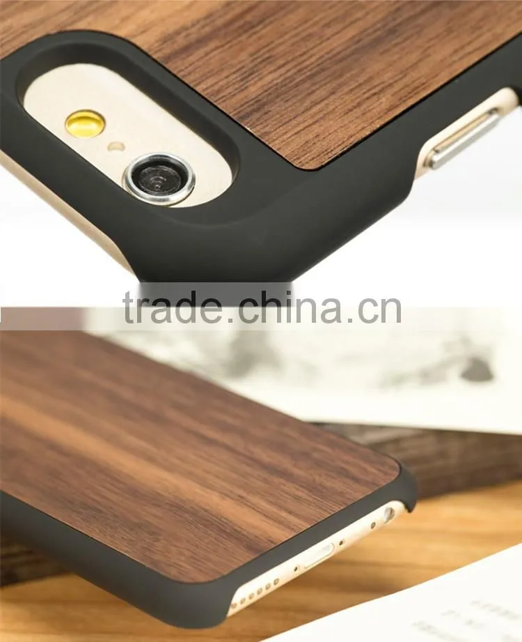 Eco-Friendly Natural Wood Phone case PC Walnut wood for IPhone 6/6S