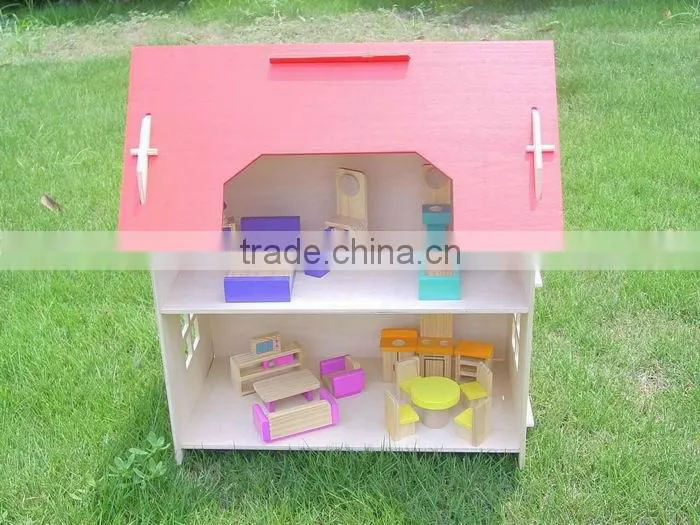 wooden toy doll house