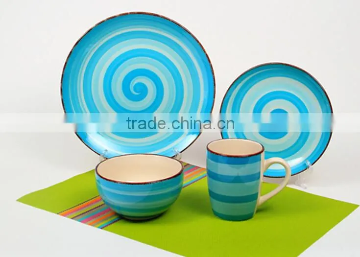 Cheap colorful porcelain wholesale dinner set with nice design