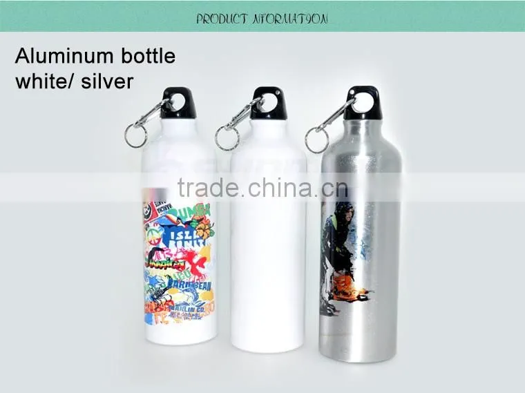Wholesale sublimation 750ml blank sport aluminum printed water bottles