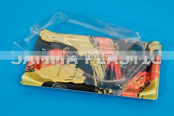 SM1-1205RD custom disposable plastic food packaging containers with OPS cover