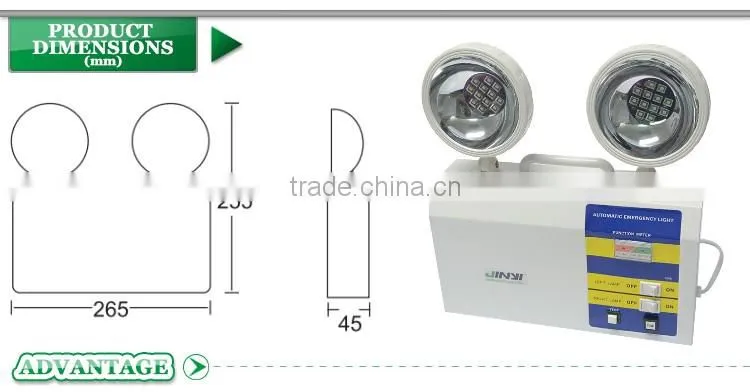 2016 popular fused switch smart safe twinspot emergency light
