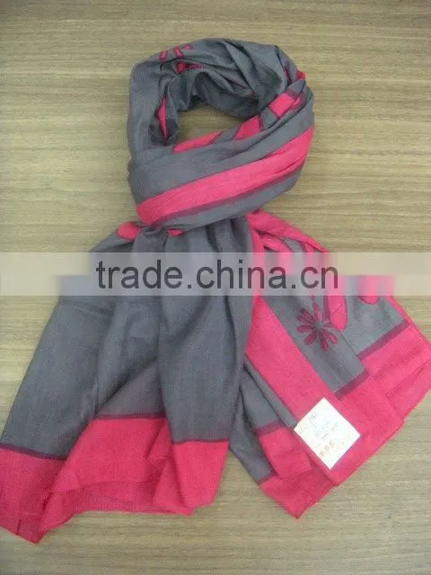 Cotton Flower Printed Scarfs/Scarves Design 2013