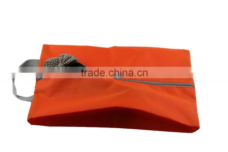 Zipper recycled polyester Oxford Breathable Dustproof Travel luggage Shoe Bag