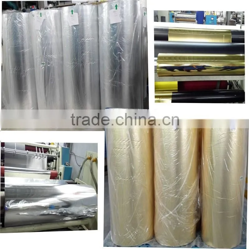 PET/BOPP /PVC Metalized thermal laminating Film,silver /gold metalized film ,Metalized film for laminating