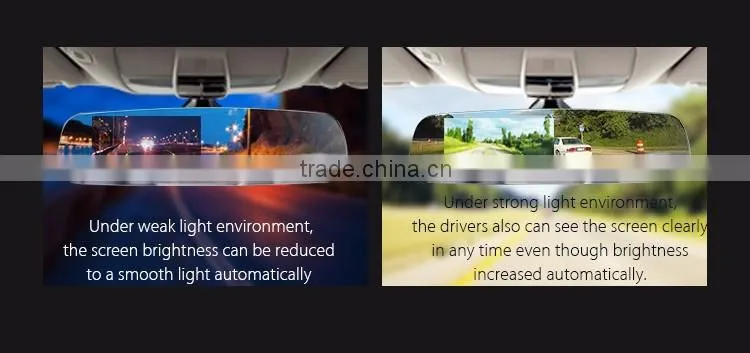 car accessories rearview mirror ultra-high brightness frameless mirror with mirror-link