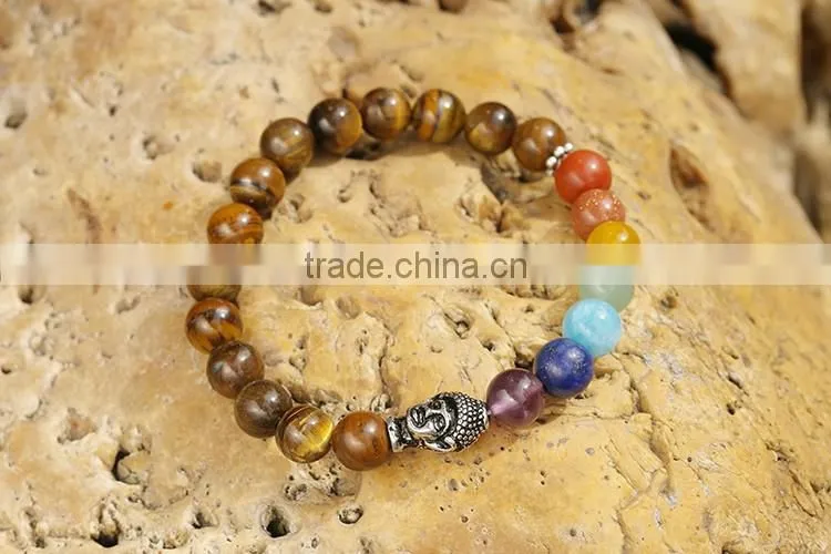 2016 Buddha Beads Bracelets For tiger eye stone bracelet