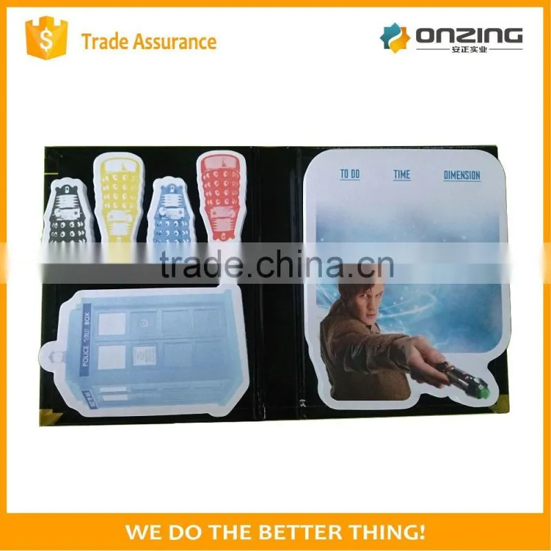 Onzing good quality die cut shaped sticky notes writing pad