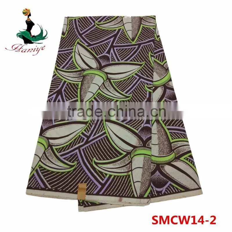 2016 Fashion Real wax fabric African printed wax fabric SMCW14 High quality