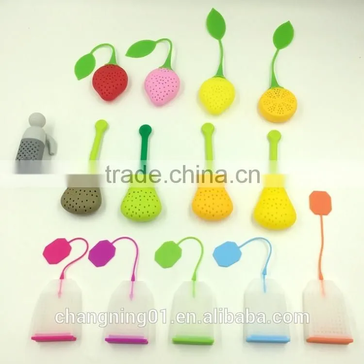 FDA grade lemon shape silicone tea strainer high quality tea influser