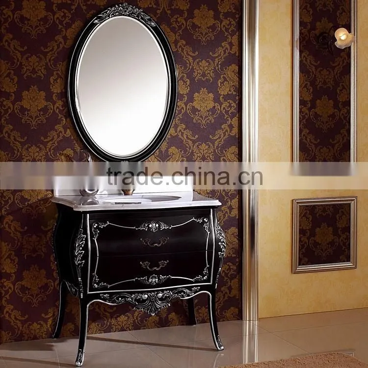 WTS3233 alibaba hot sales 30-inch floor mounted Black Color Bathroom Cabinet Vanities free sample