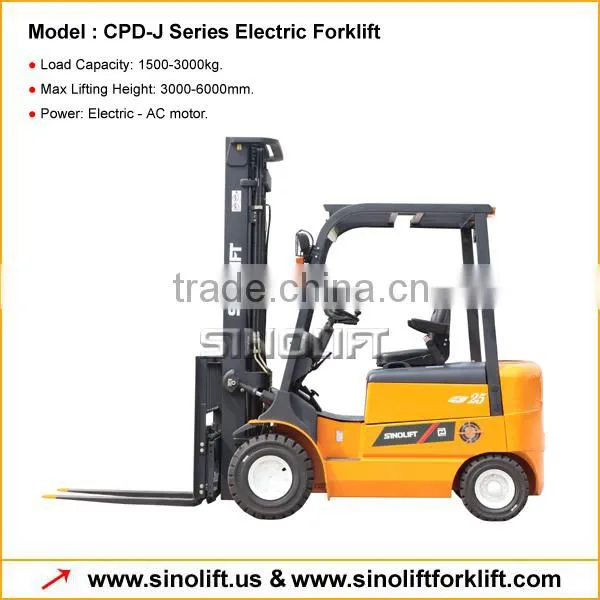 2015 SINOLIFT CPD-J Series 1.5-3T AC Motor Battery Forklift With Four Wheels