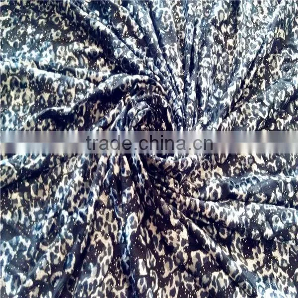 lepord burn out velvet fabric for T-shirt fabric