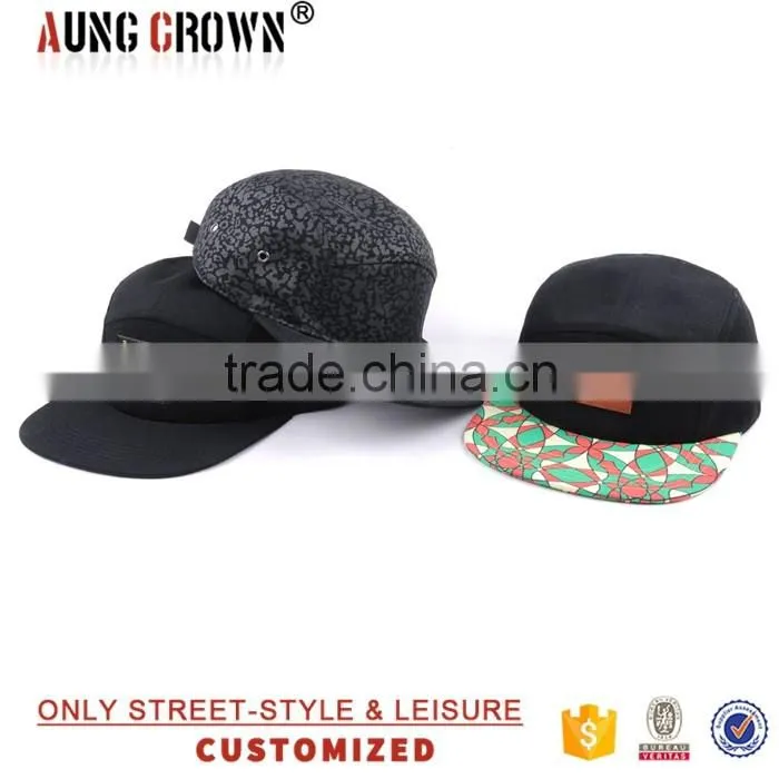 design 5 panel camp cap wholesale