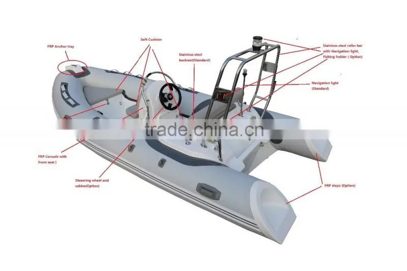 rib boat 2.5m ~ 7.6m ( pvc or hypalon )
