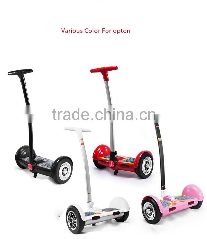 2016 top sale two wheeler self balancing electric scooter with handle