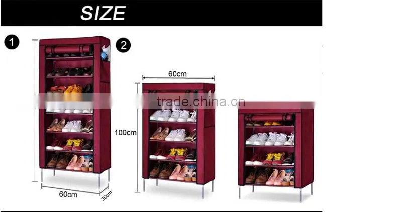 Hot selling covered container shoe rack with canvas FH-F0207