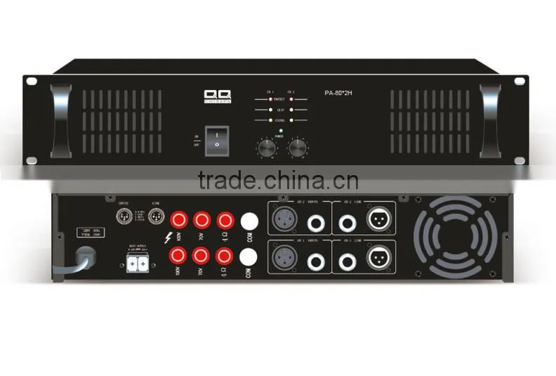 Two Channels AM FM Digital Tunner Power Amplifier OEM Manufacturers With CE LPA-80*2H