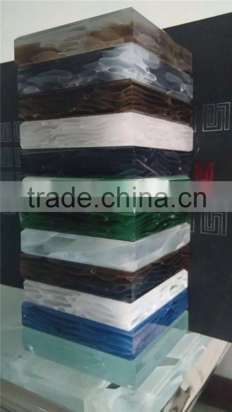 Spectrum 100 SFS with irisation new building material jade glass
