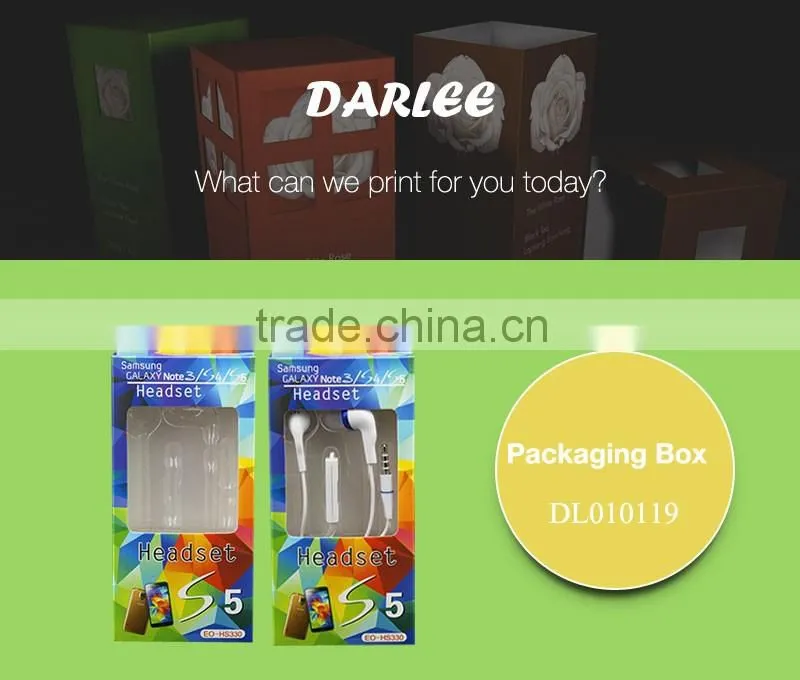 Custom logo printed eco-friendly headphone electronic packaging color box