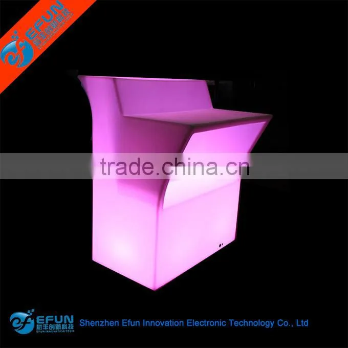 party illuminated led light up bar table, rechargeable led bar counter