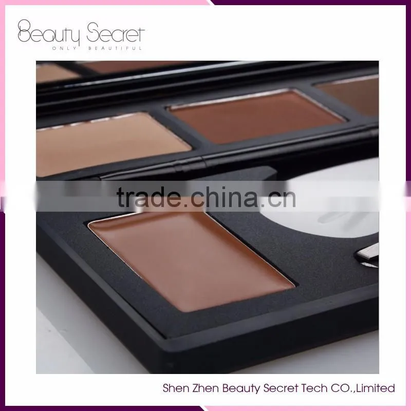 4 color eye brow makeup eyebrow powder palette with eyebrow brush