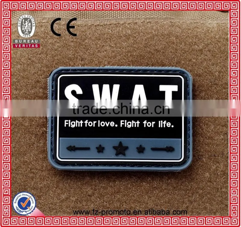 custom 3D fashion high quality rubber pvc patch