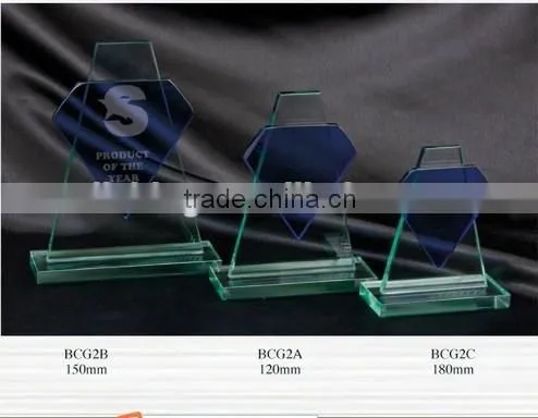 2015 design cheap jade glass awrd trophy wholesale sport glass awards
