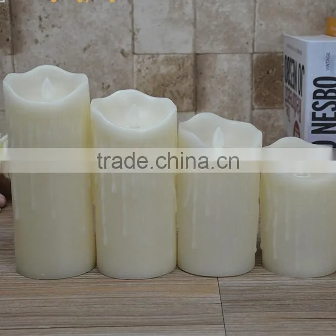 LPL057 christmas teardrop moving flame wick led candle in high quality