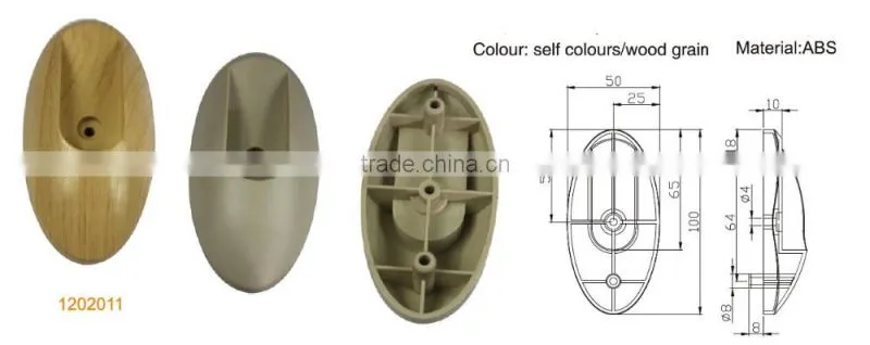 ABS wardrobe rail rod socket centre support bracket wardrobe end brackets