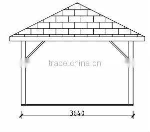 Spacious Wooden Gazebo