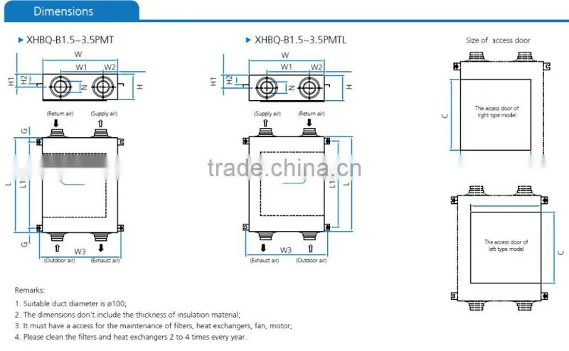 Residential Slim Fresh Air Ventilatior with PM 2.5 filter